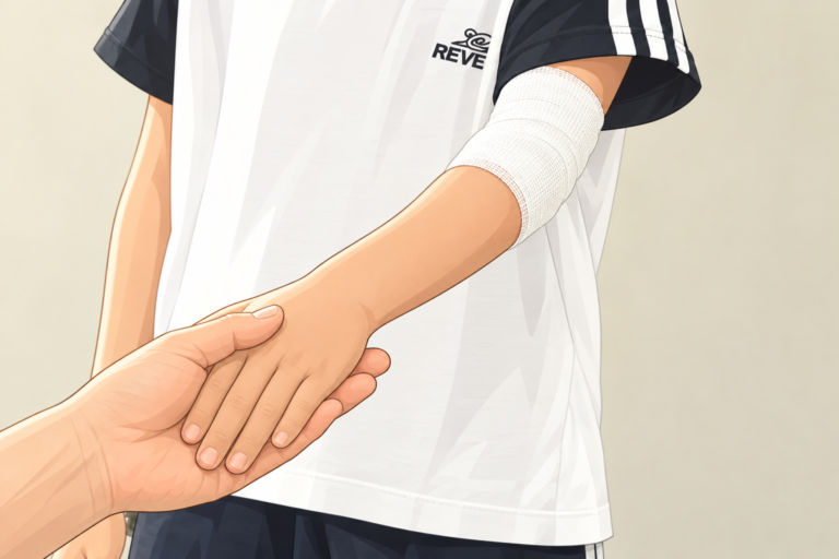 包帯を巻いた少年