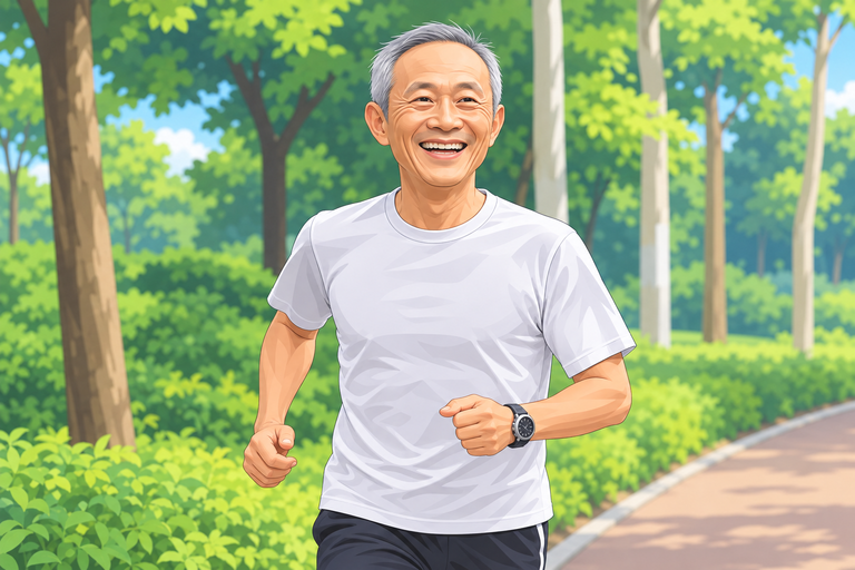 走る男性